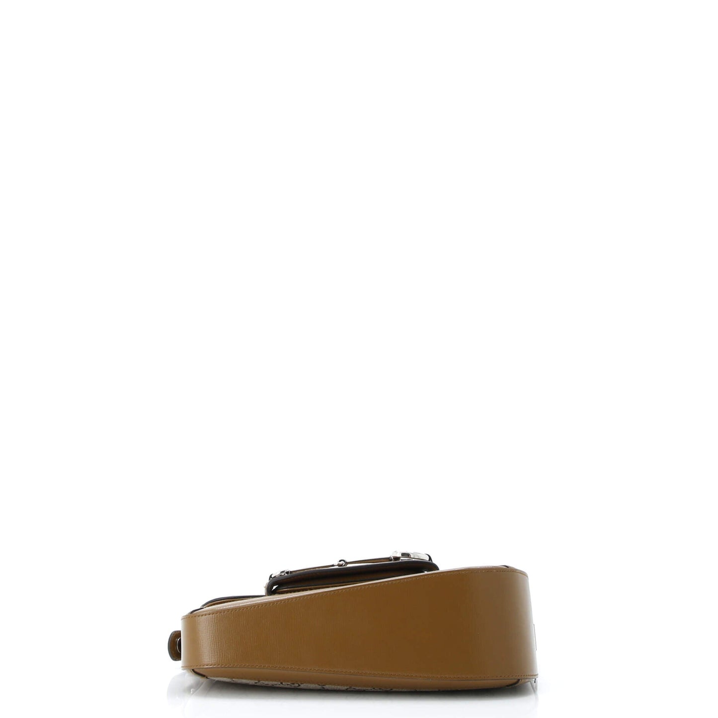 Horsebit 1955 Asymmetric Shoulder Bag GG Canvas with Leather Small