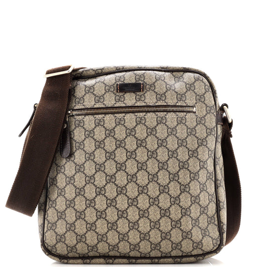 Front Zip Messenger GG Coated Canvas Medium