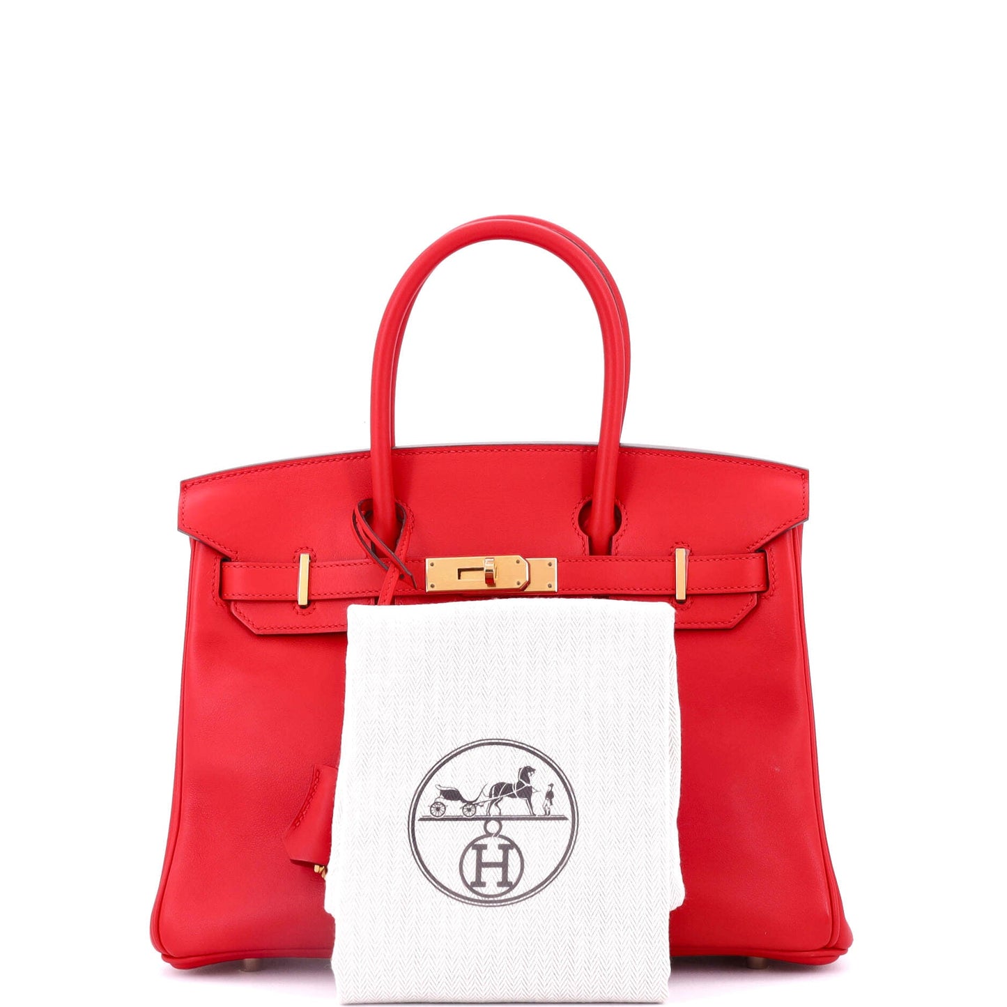 Birkin Handbag Rouge De Coeur Jonathan with Gold Hardware 30
