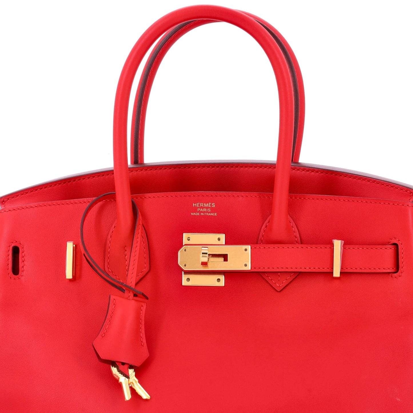 Birkin Handbag Rouge De Coeur Jonathan with Gold Hardware 30