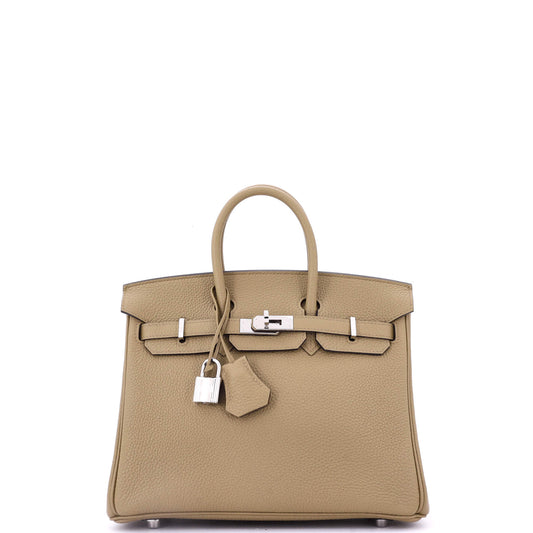 Birkin Handbag Beige Marfa Togo with Palladium Hardware 25