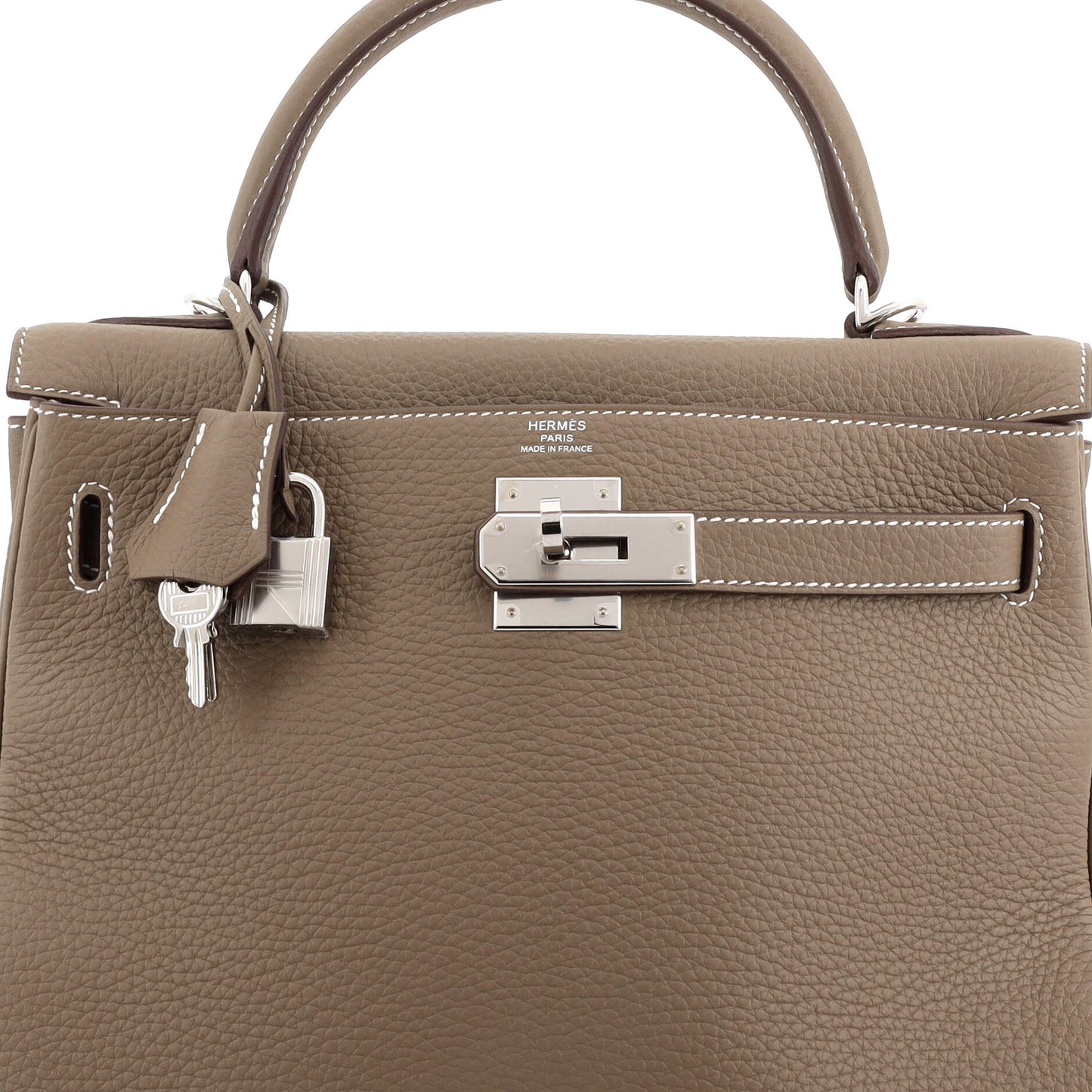 Kelly Handbag Grey Togo with Palladium Hardware 28