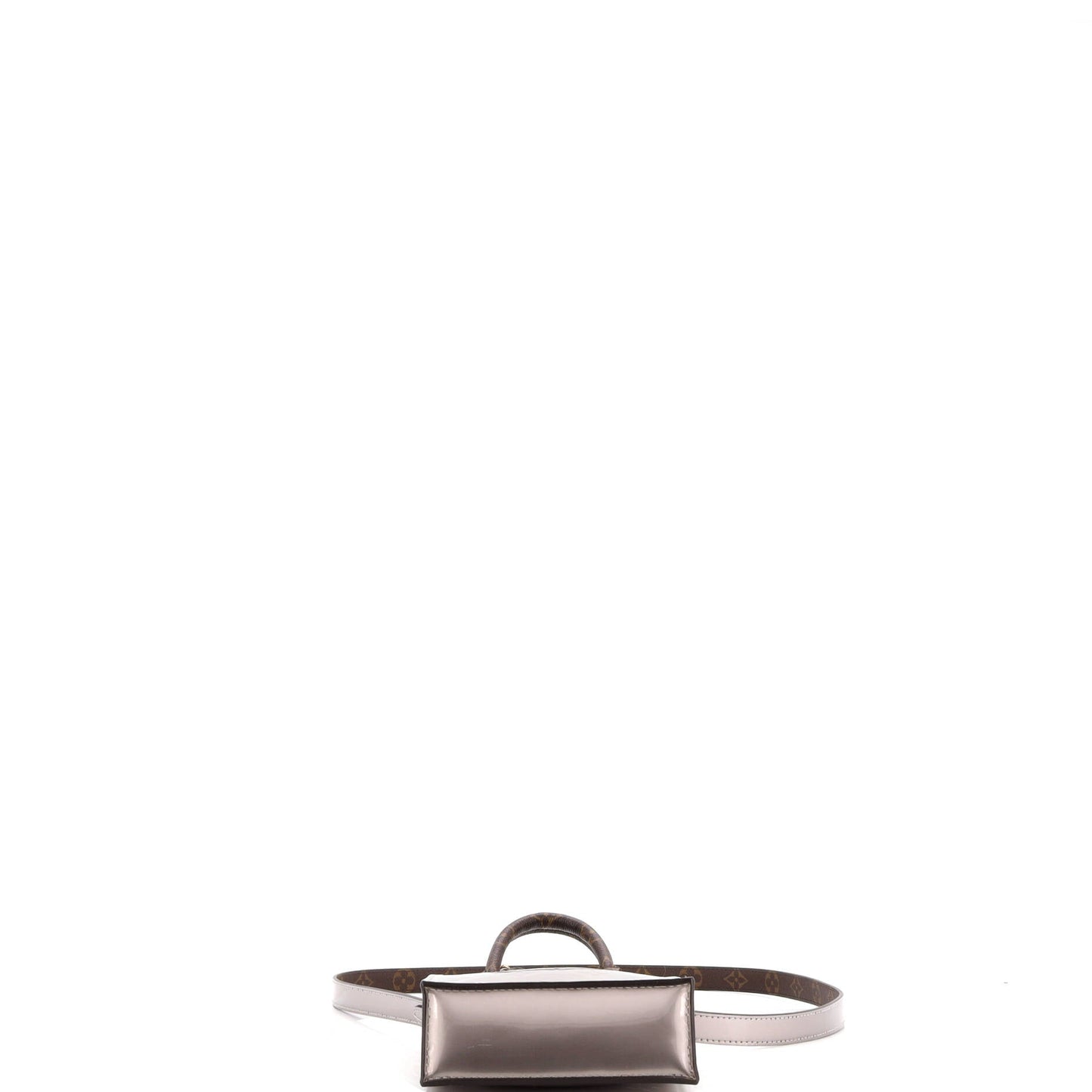 Petit Sac Plat Bag Monogram Vernis with Monogram Canvas