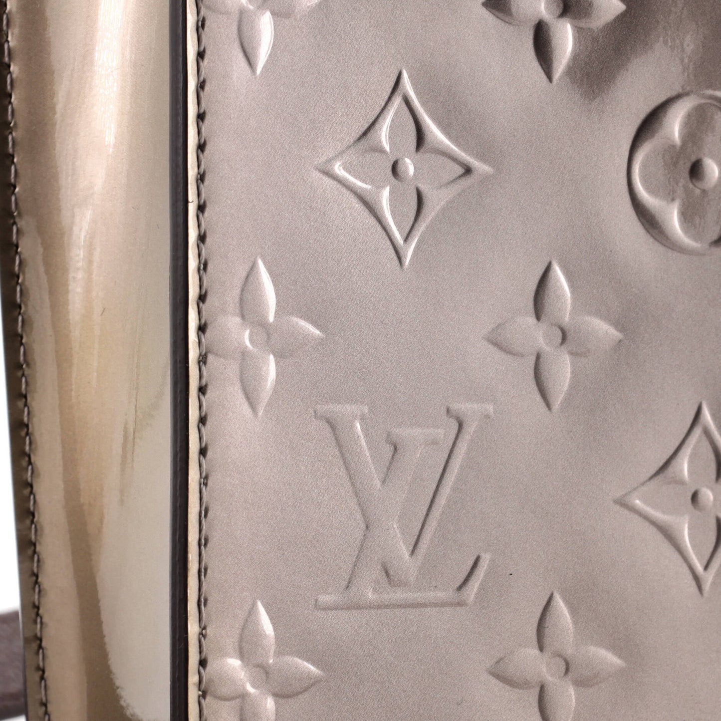 Petit Sac Plat Bag Monogram Vernis with Monogram Canvas