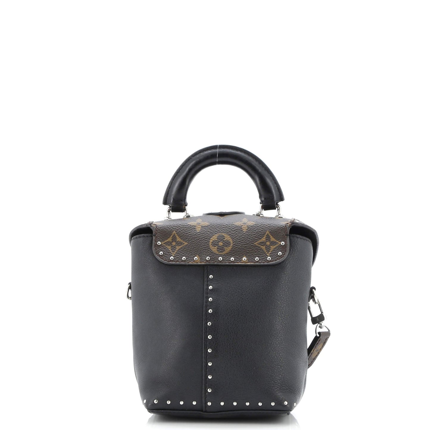 Camera Box Handbag Studded Monogram Canvas and Leather