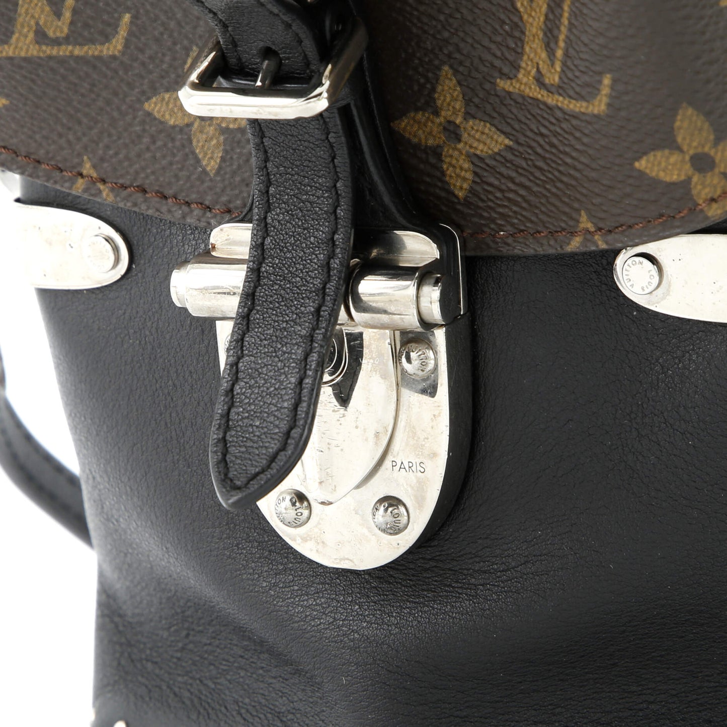 Camera Box Handbag Studded Monogram Canvas and Leather