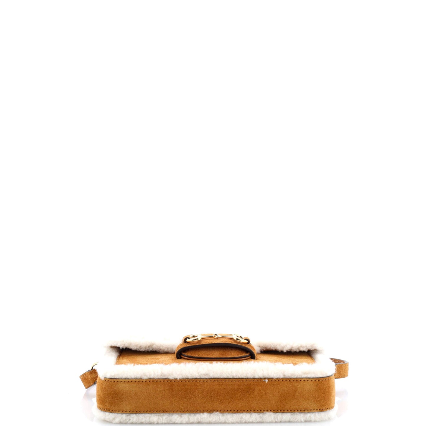 Horsebit 1955 Shoulder Bag Suede with Shearling Mini