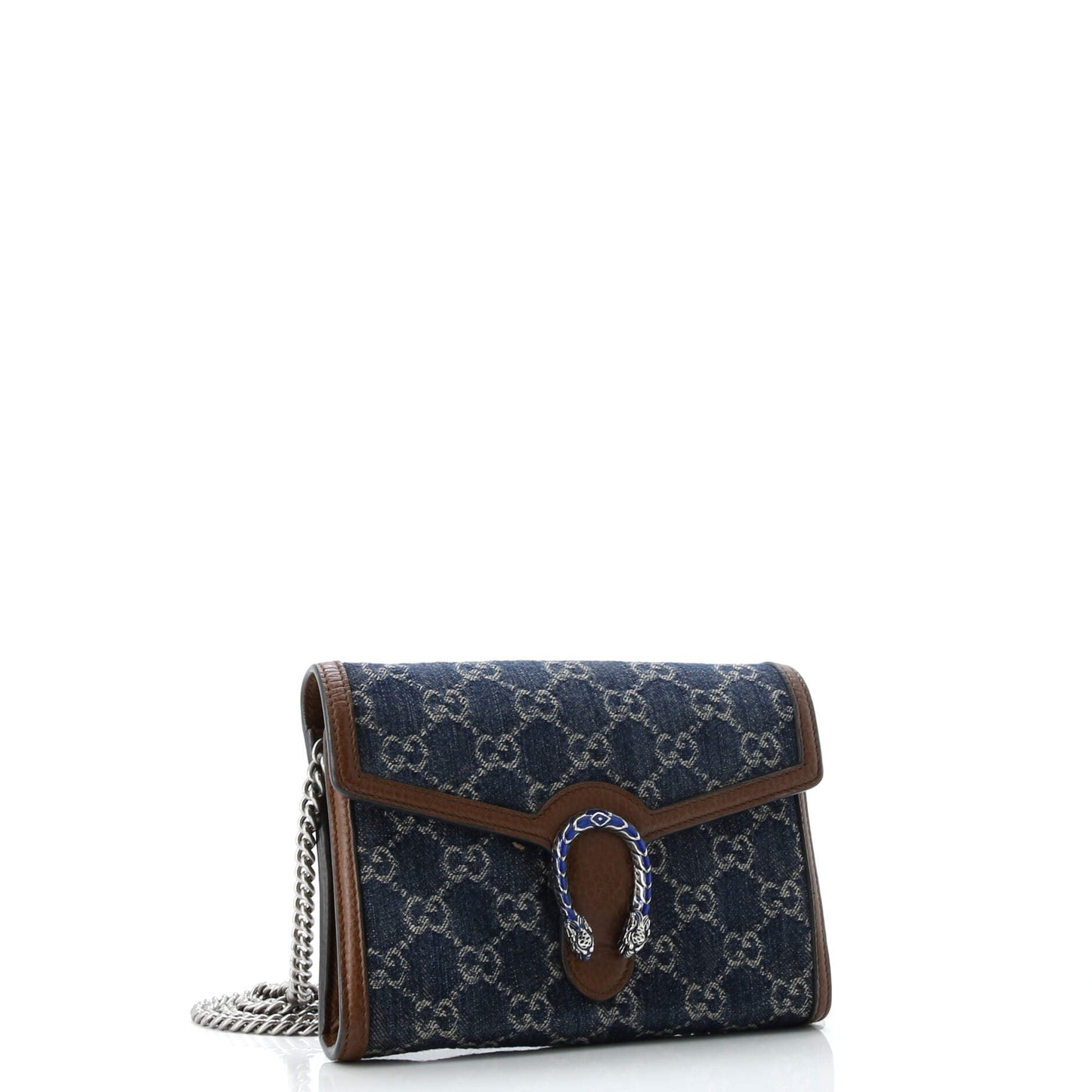 Dionysus Chain Wallet GG Denim Small