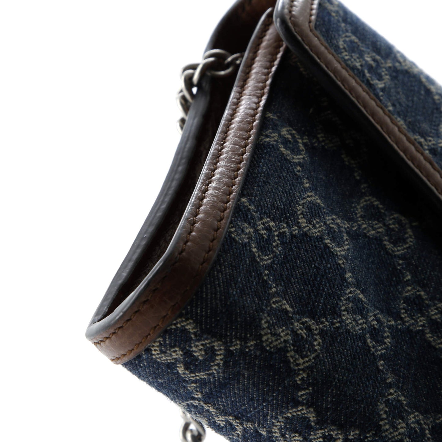 Dionysus Chain Wallet GG Denim Small