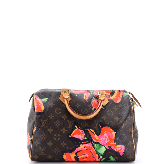 Speedy Handbag Limited Edition Monogram Roses 30