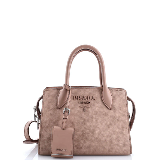Monochrome Tote Saffiano with City Calf Mini