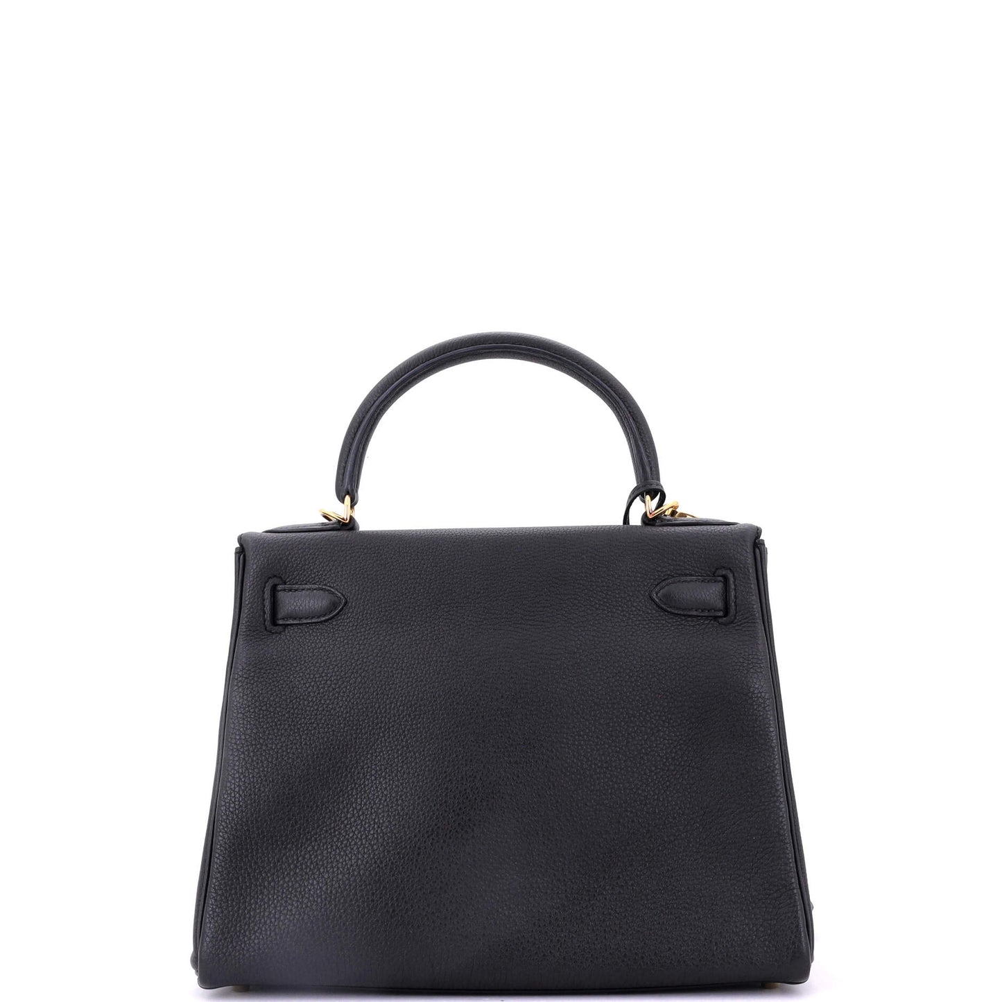 Kelly Handbag Noir Novillo with Gold Hardware 28