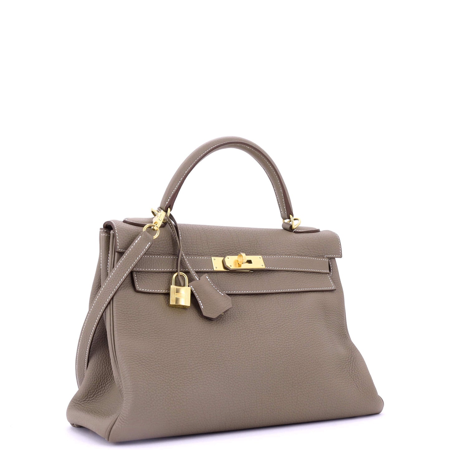 Kelly Handbag Grey Togo with Gold Hardware 32