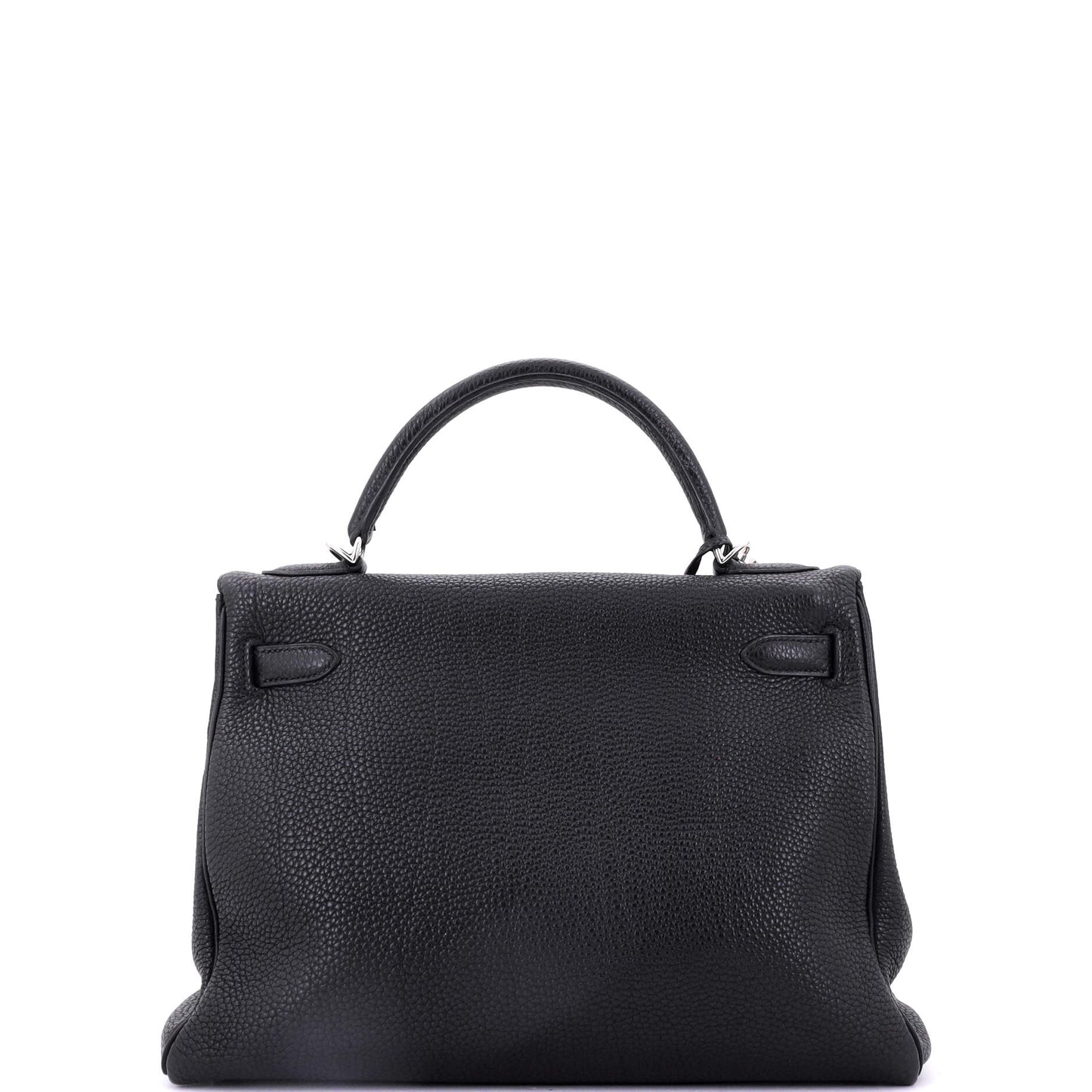 Kelly Handbag Noir Togo with Palladium Hardware 32