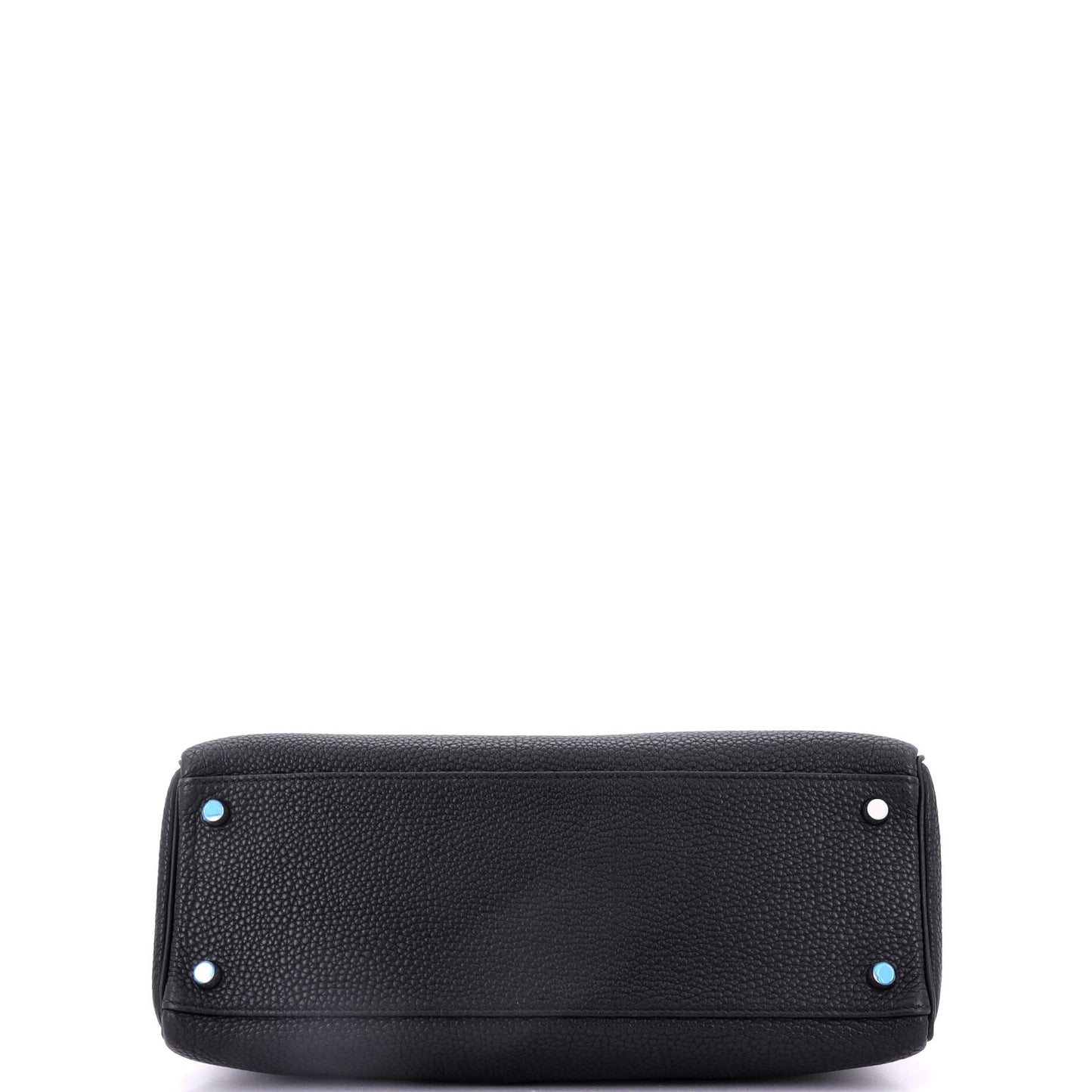 Kelly Handbag Noir Togo with Palladium Hardware 32