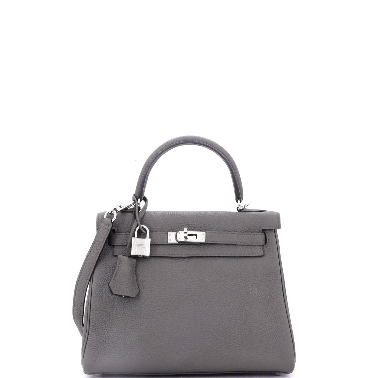 Kelly Handbag Grey Togo with Palladium Hardware 25