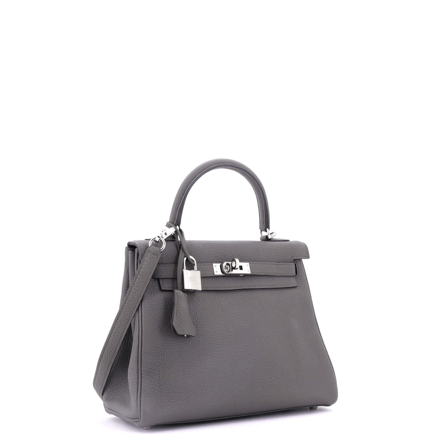 Kelly Handbag Grey Togo with Palladium Hardware 25