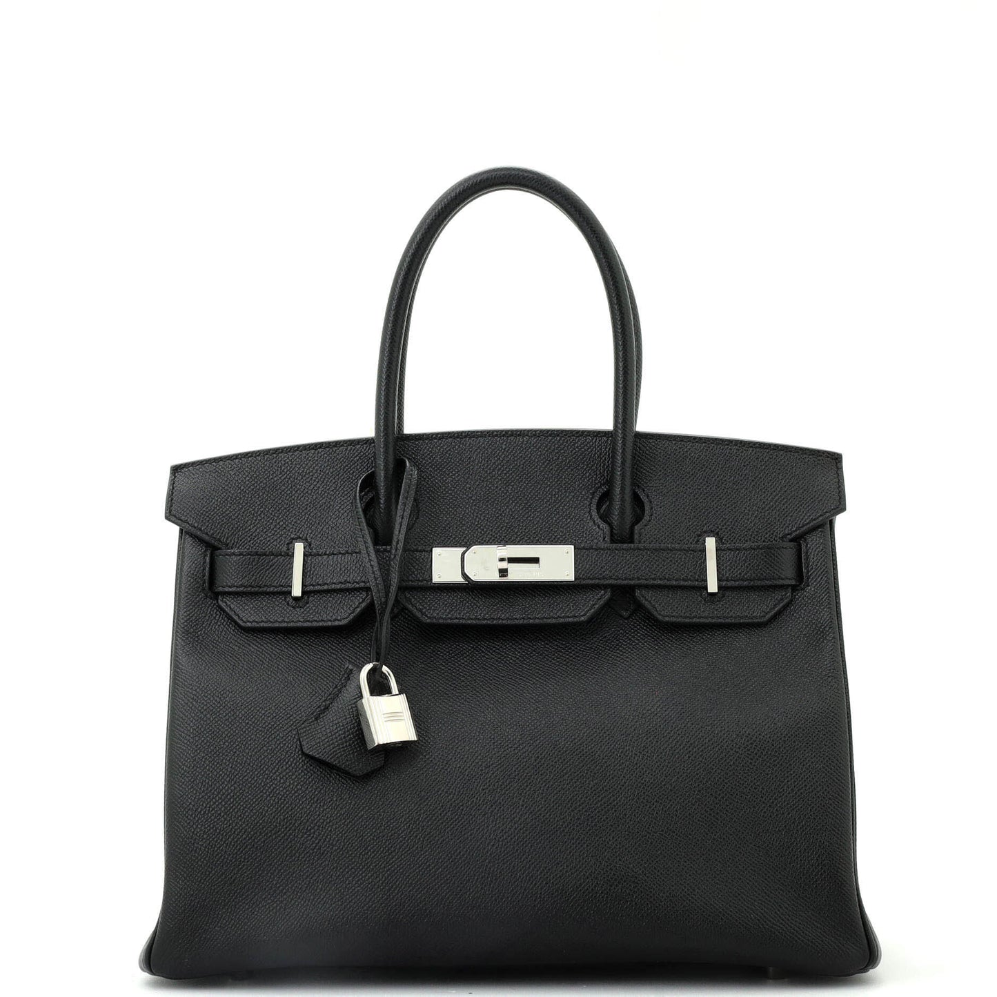 Birkin Handbag Noir Epsom with Palladium Hardware 30