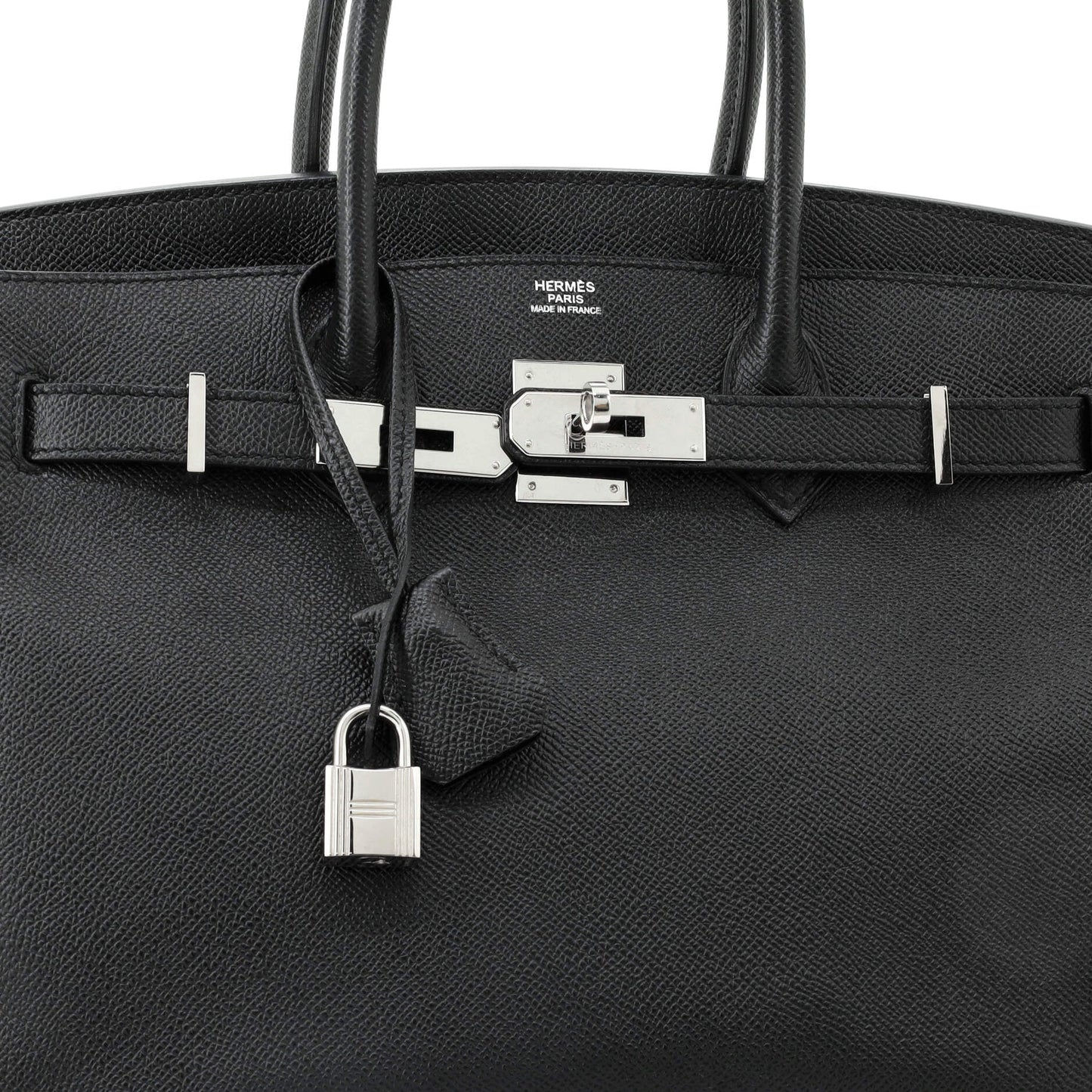 Birkin Handbag Noir Epsom with Palladium Hardware 30
