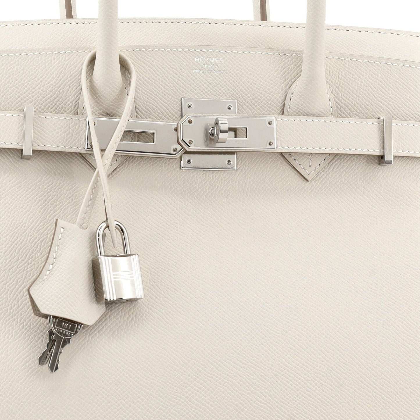 Birkin Handbag Light Epsom with Palladium Hardware 30