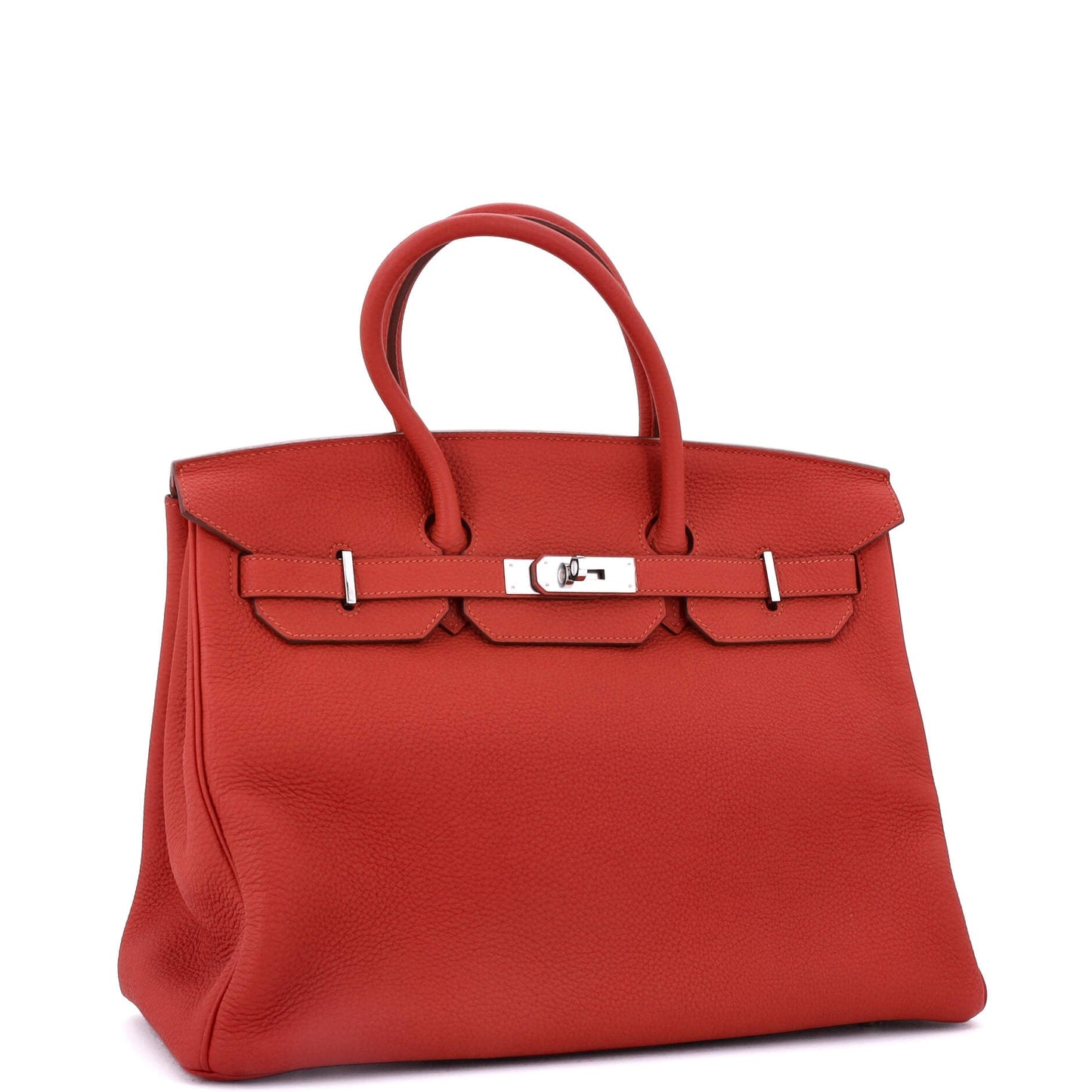 Birkin Handbag Vermillon Togo with Palladium Hardware 35