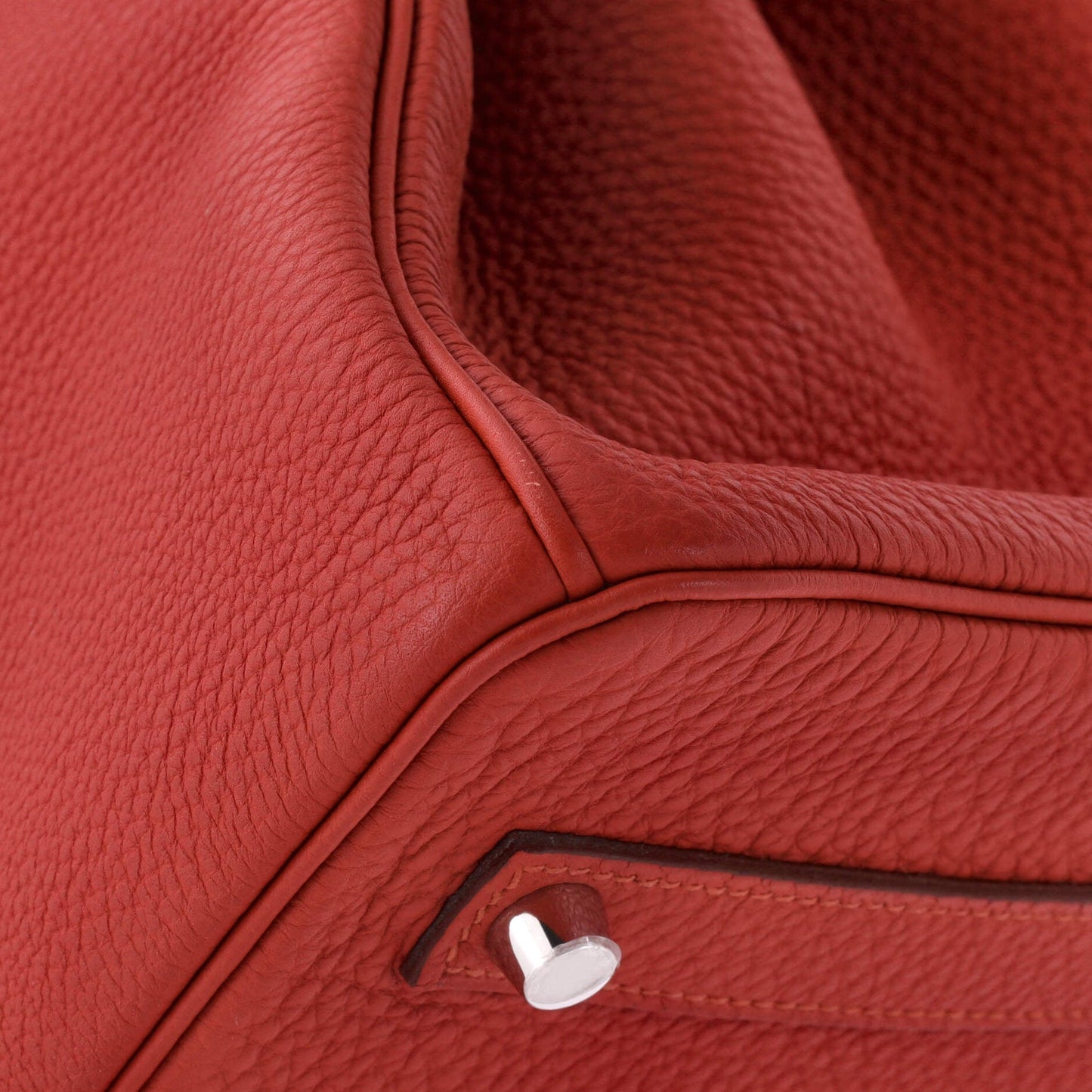 Birkin Handbag Vermillon Togo with Palladium Hardware 35