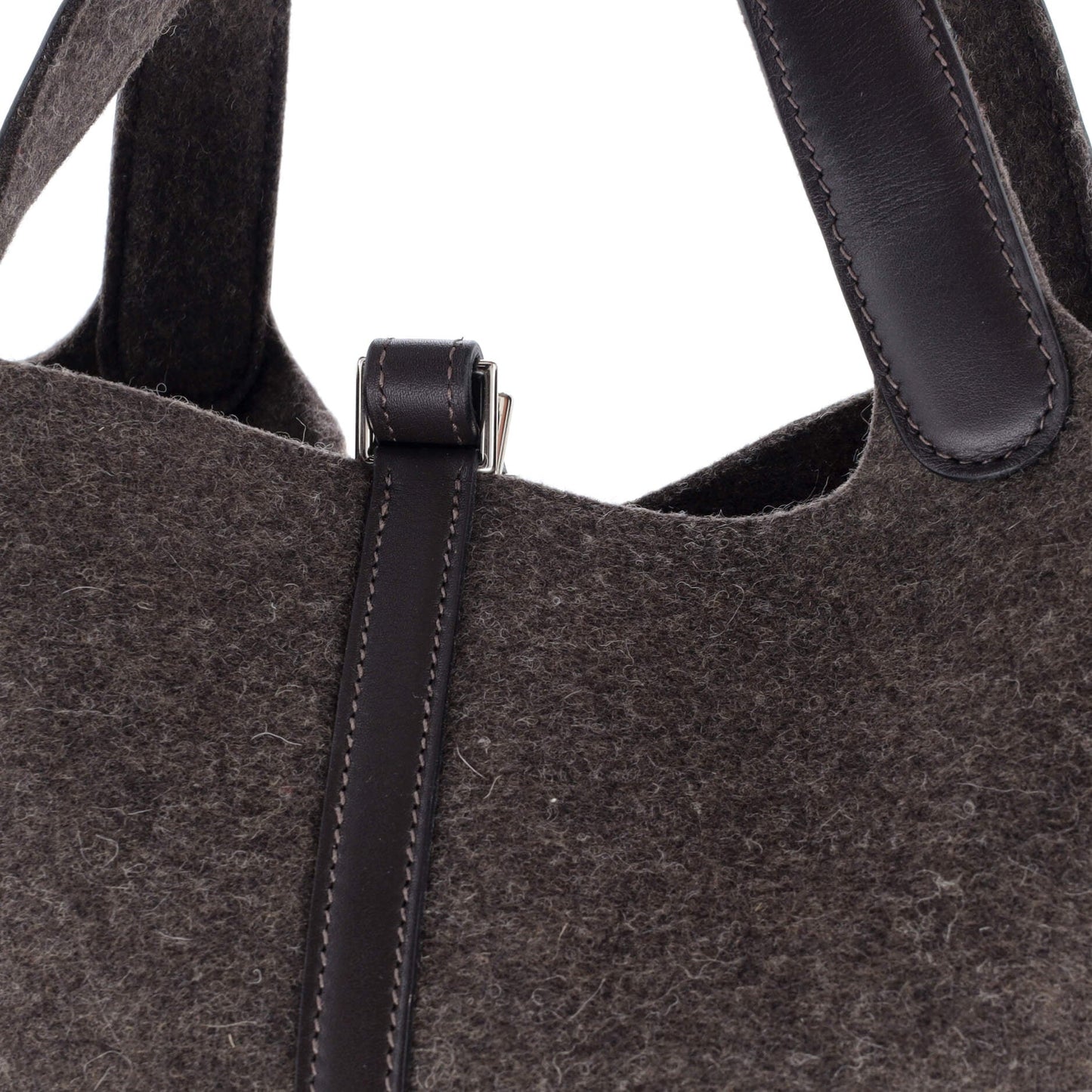Picotin Lock Bag Felt with Leather MM