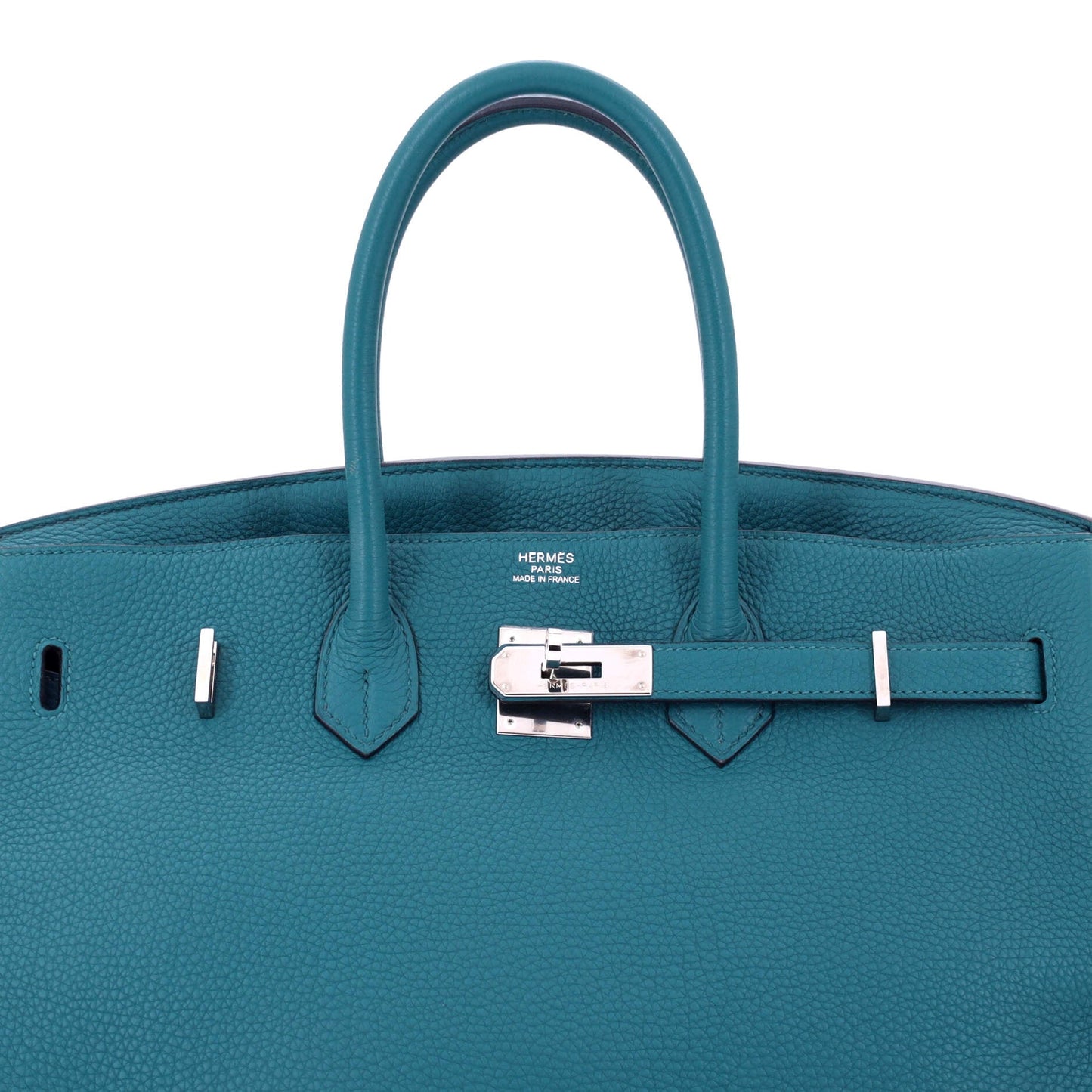Birkin Handbag Bleu Izmir Togo with Palladium Hardware 35