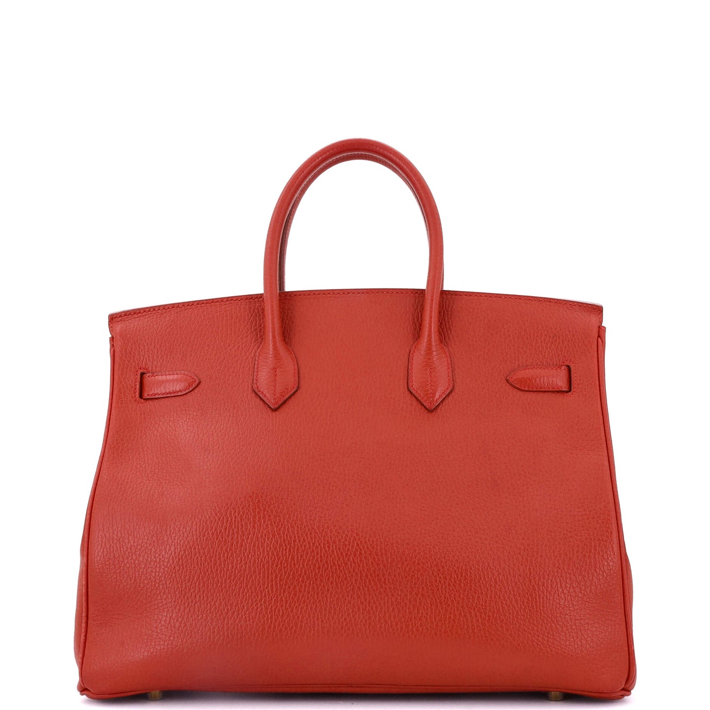 Birkin Handbag Rouge Vif Ardennes with Gold Hardware 35
