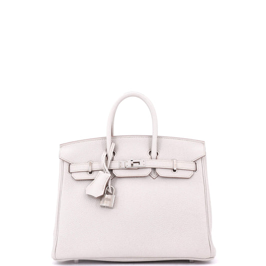 Birkin Handbag Light Togo with Palladium Hardware 25