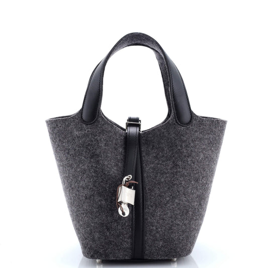 Picotin Lock Bag Felt with Leather PM