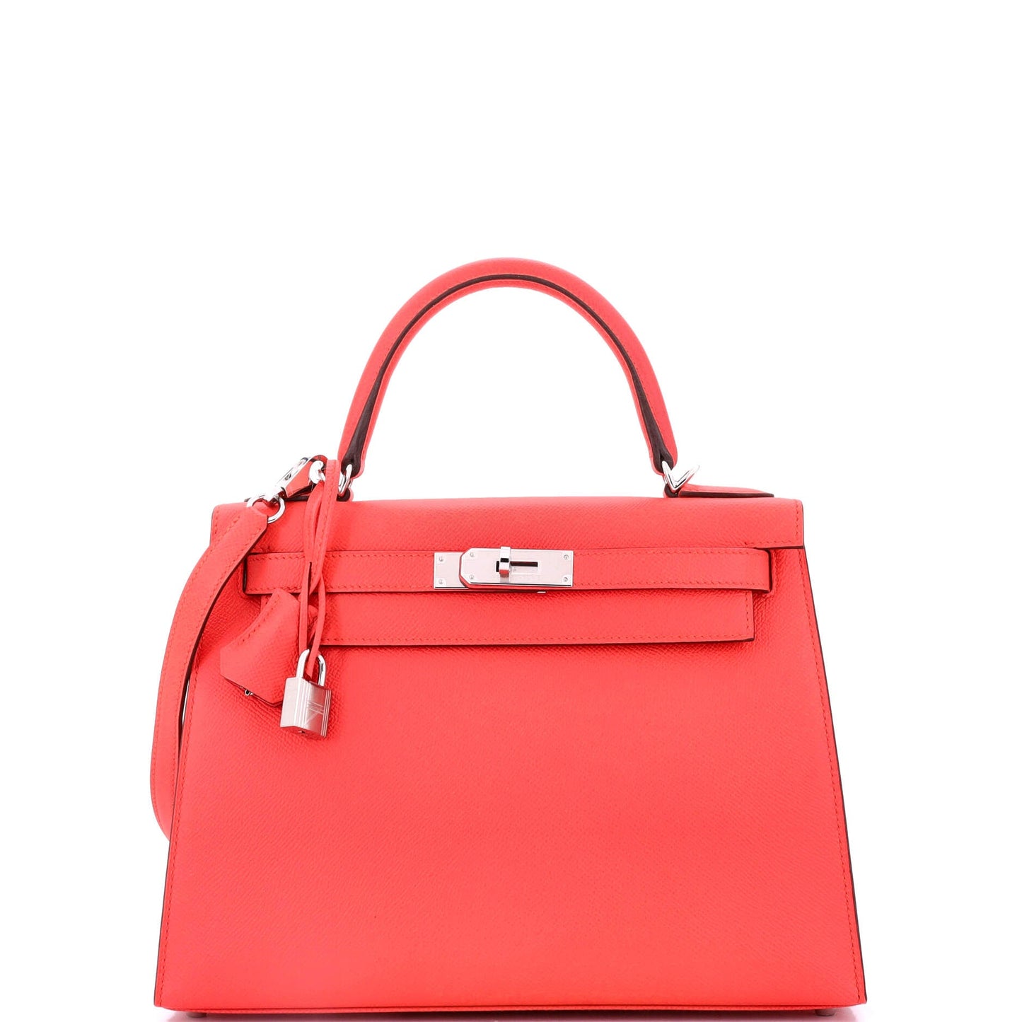 Kelly Handbag Rose Texas Epsom with Palladium Hardware 28