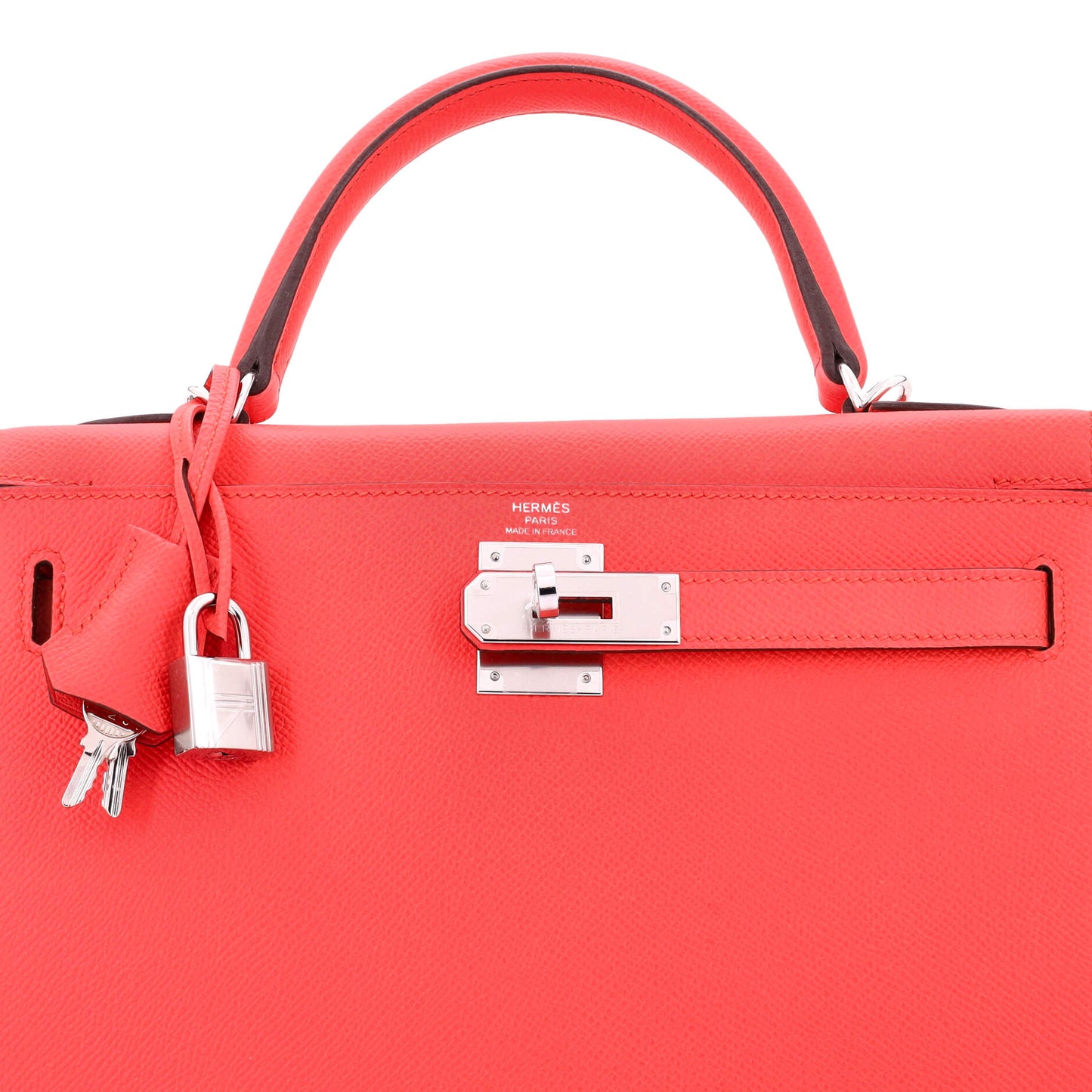 Kelly Handbag Rose Texas Epsom with Palladium Hardware 28