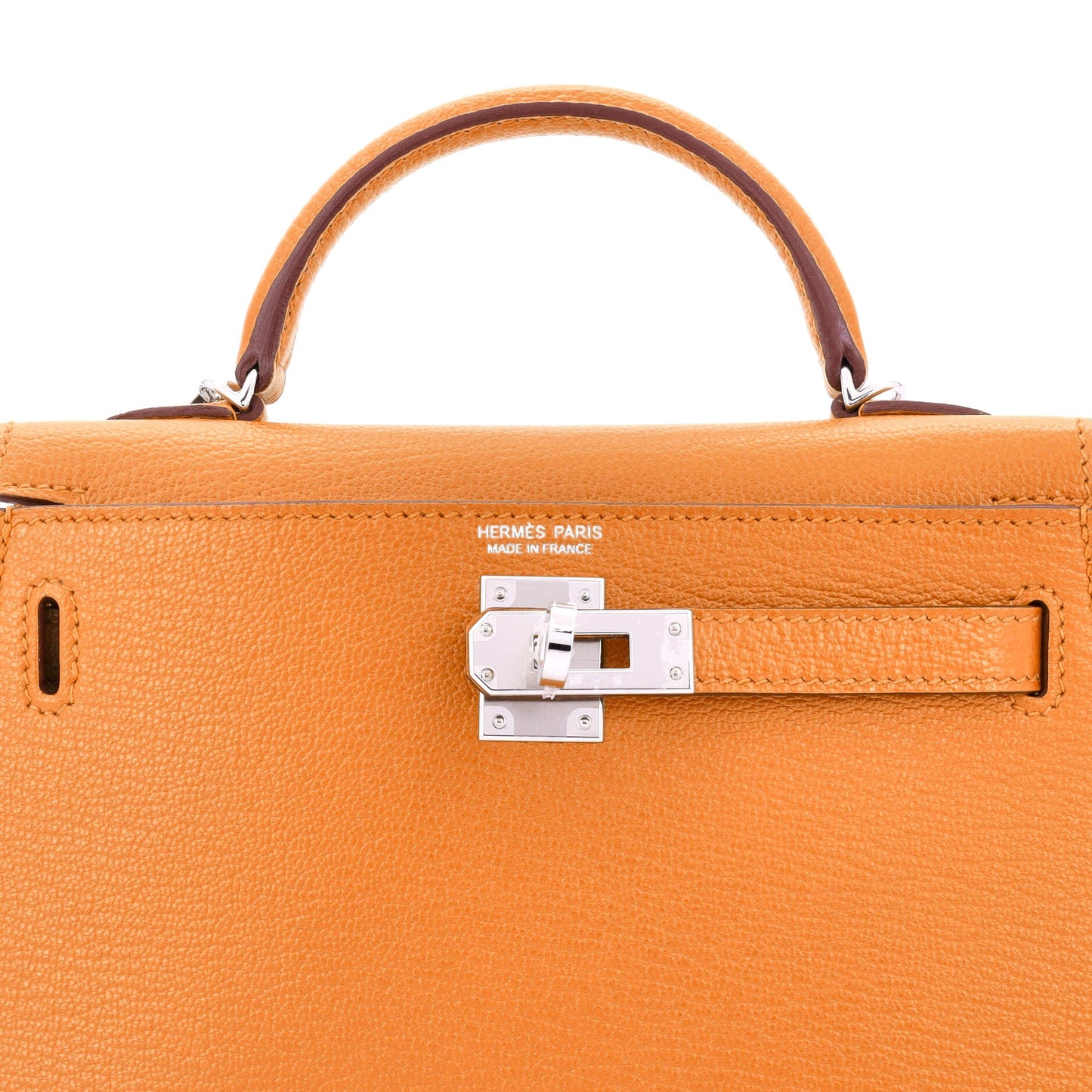 Kelly Mini II Bag Verso Chevre Mysore with Palladium Hardware 20