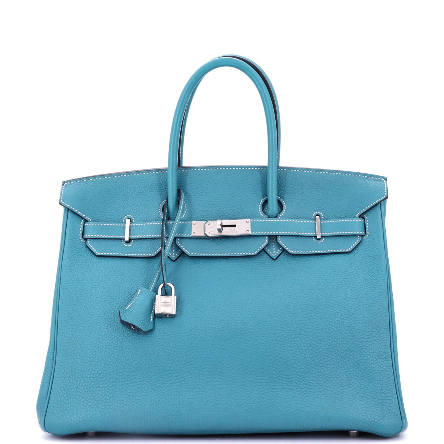Birkin Handbag Bleu Jean Togo with Palladium Hardware 35