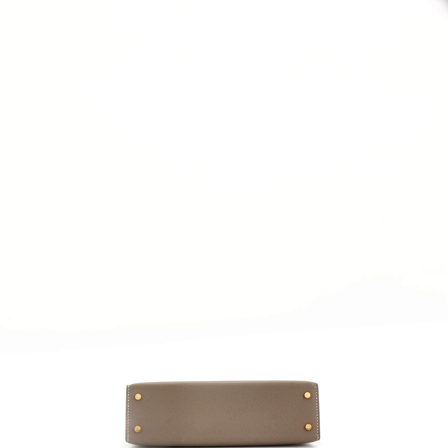 Kelly Mini II Bag Grey Madame with Gold Hardware 20