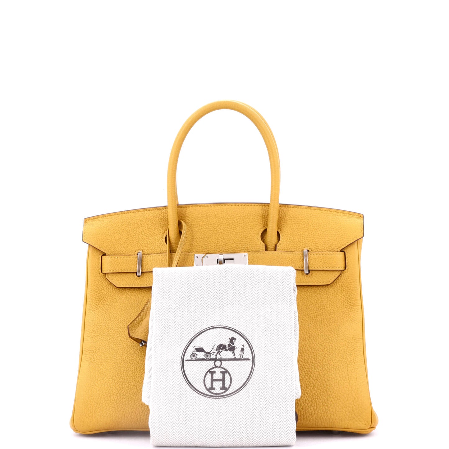 Birkin Handbag Jaune Ambre Togo with Palladium Hardware 30