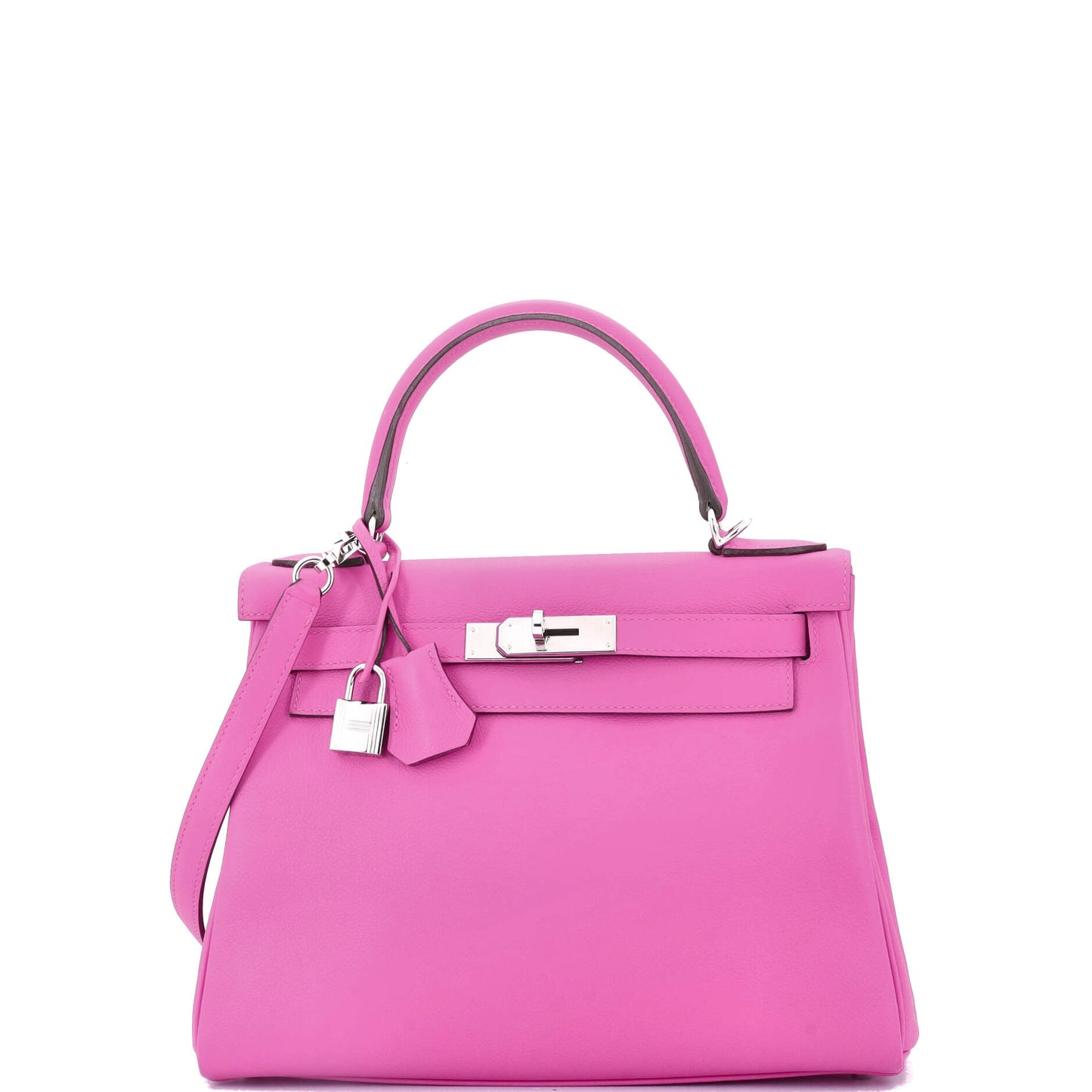 Kelly Handbag Magnolia Evercolor with Palladium Hardware 28