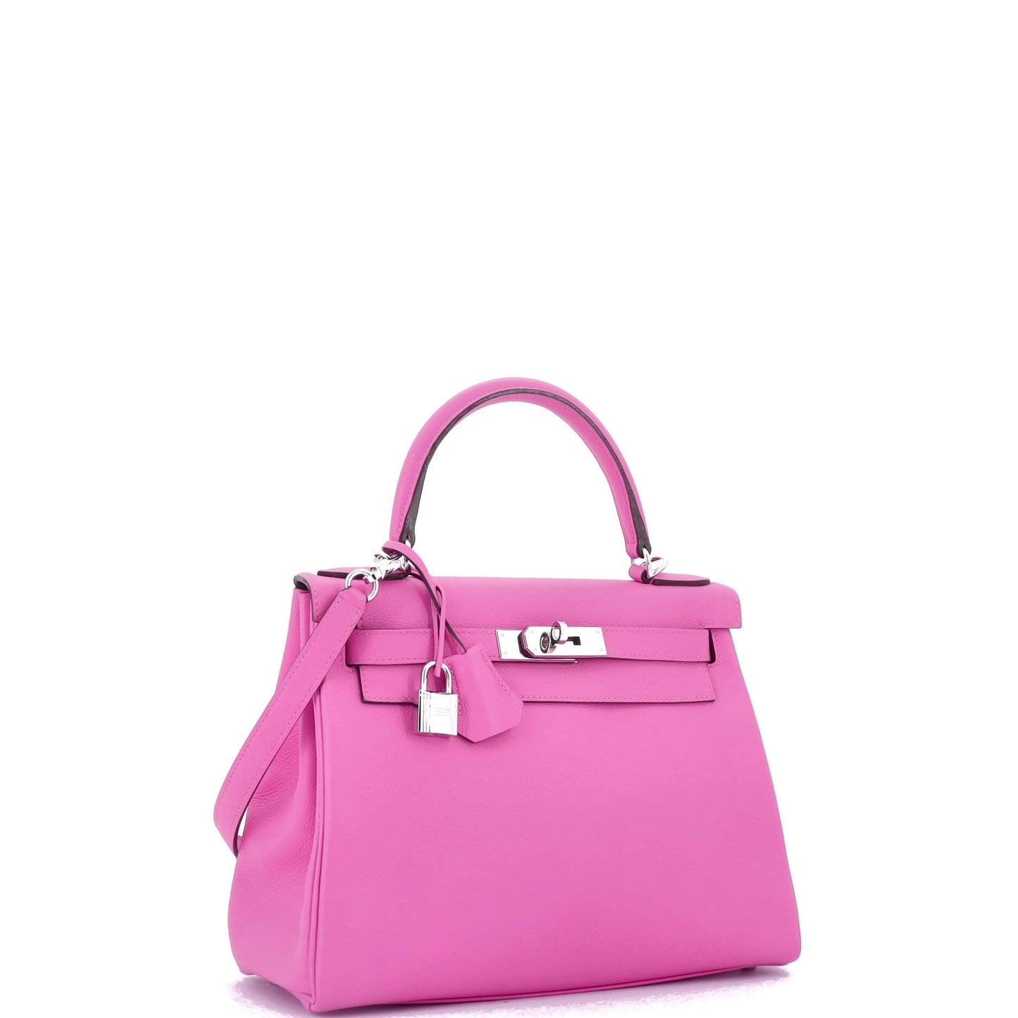Kelly Handbag Magnolia Evercolor with Palladium Hardware 28