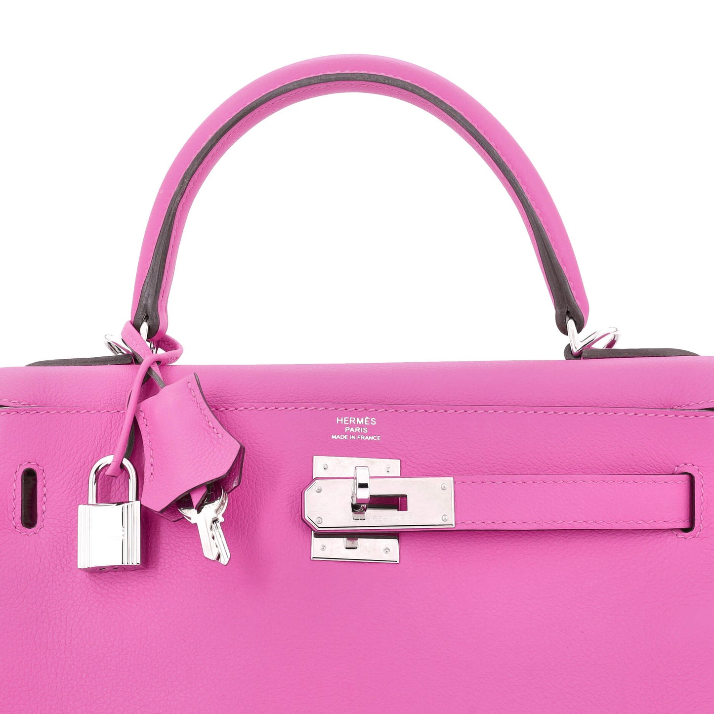 Kelly Handbag Magnolia Evercolor with Palladium Hardware 28