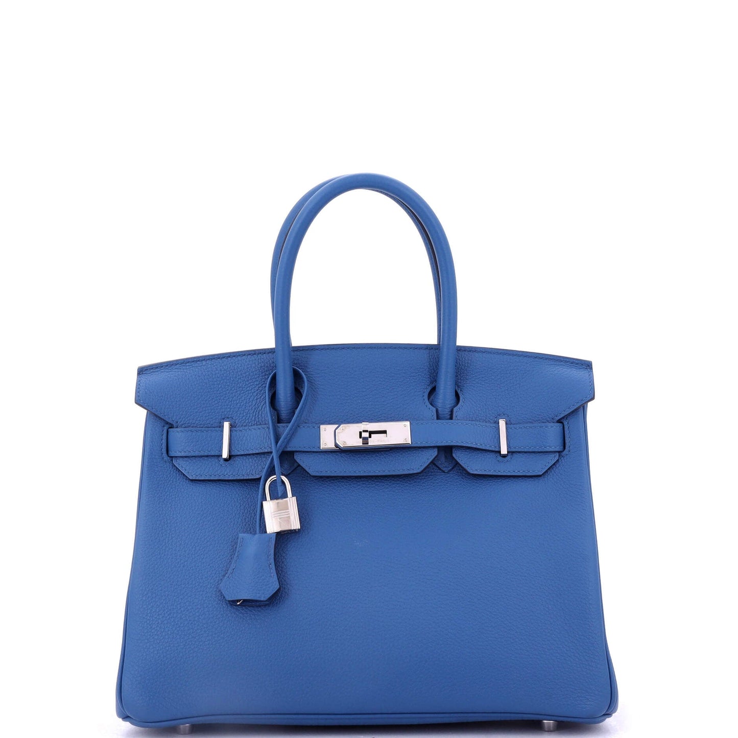 Birkin Handbag Bleu France Togo with Palladium Hardware 30