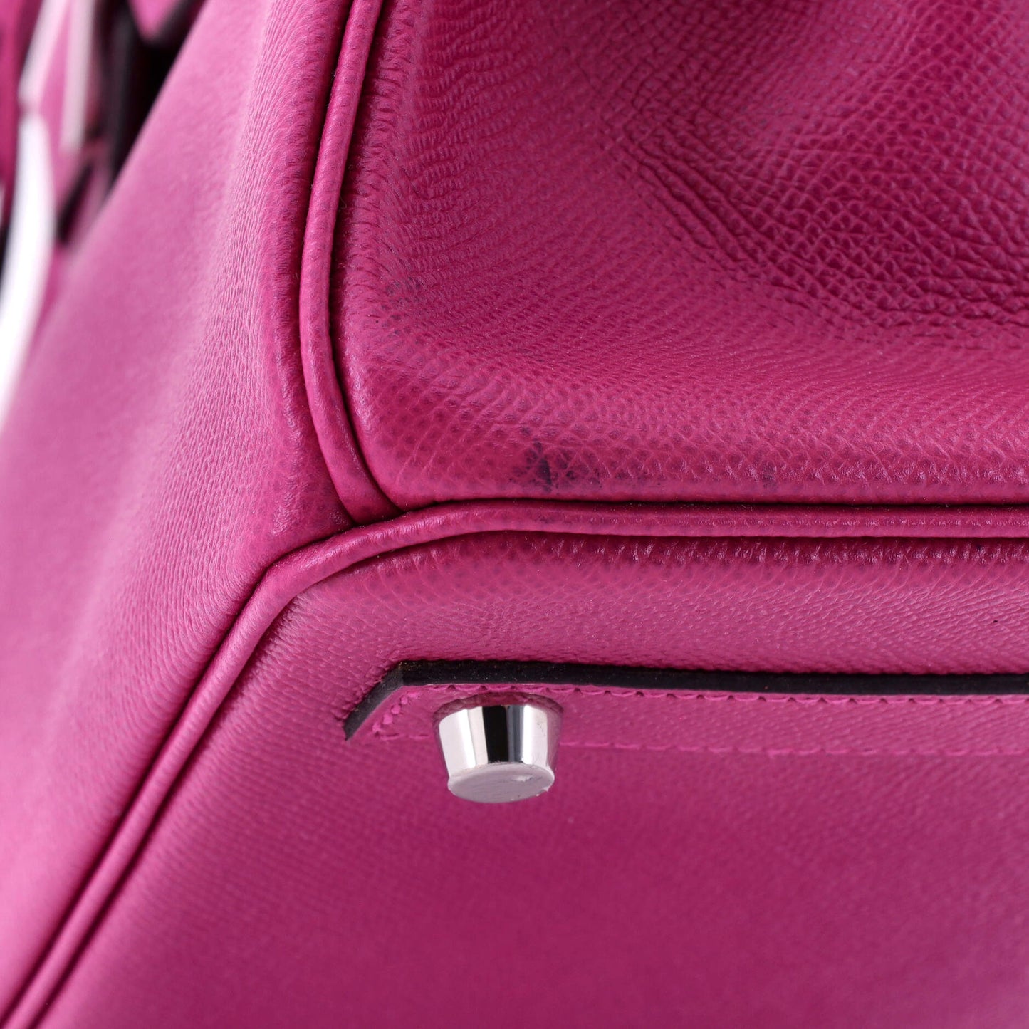 Birkin Handbag Rose Pourpre Epsom with Palladium Hardware 30