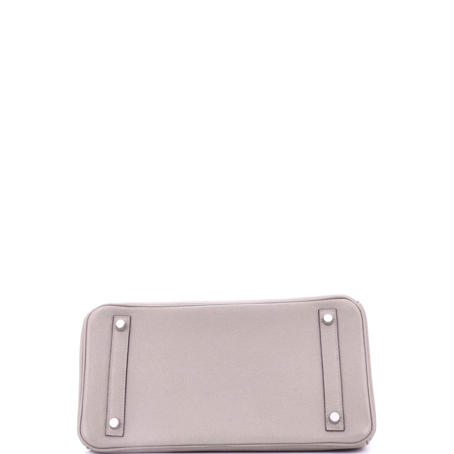 Birkin Handbag Grey Novillo with Palladium Hardware 30