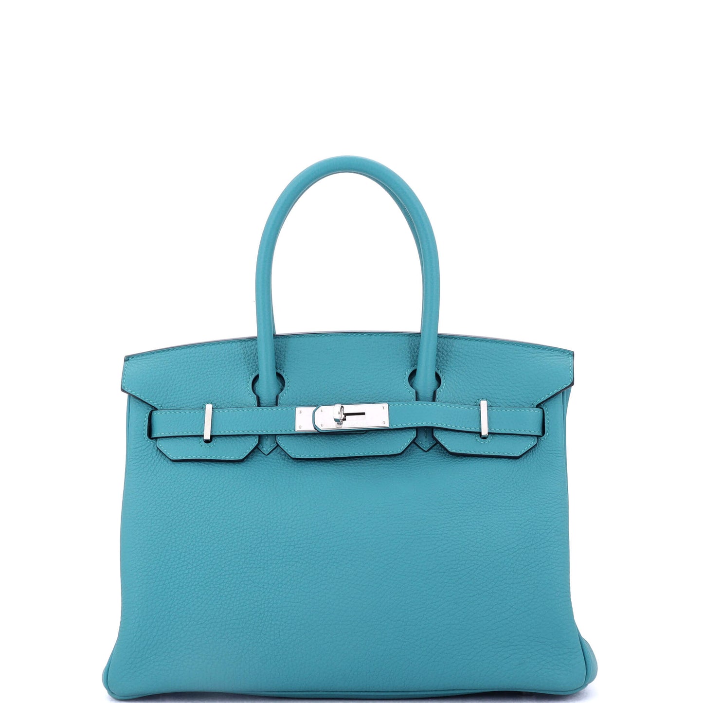 Birkin Handbag Turquoise Togo with Palladium Hardware 30