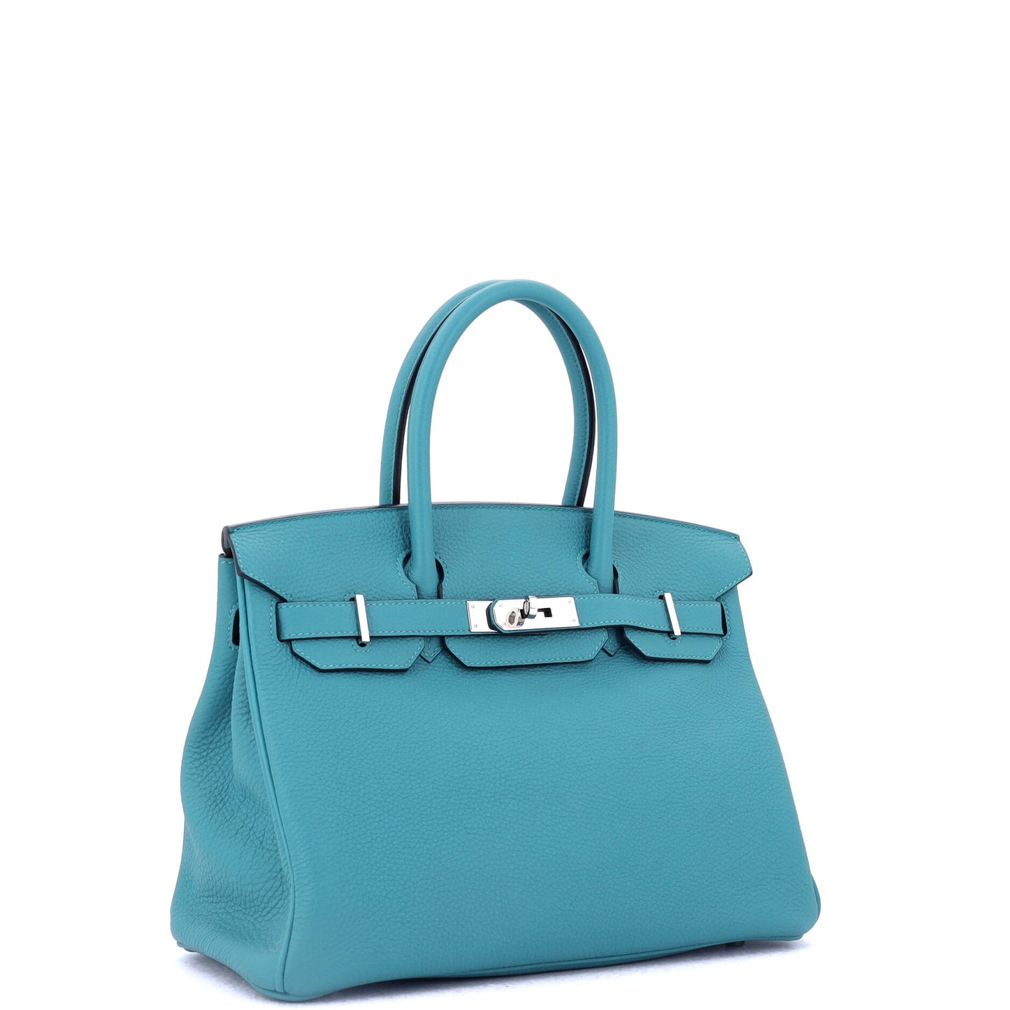 Birkin Handbag Turquoise Togo with Palladium Hardware 30