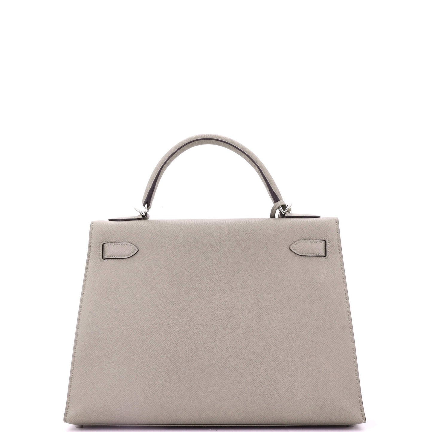 Kelly Handbag Grey Epsom with Palladium Hardware 32