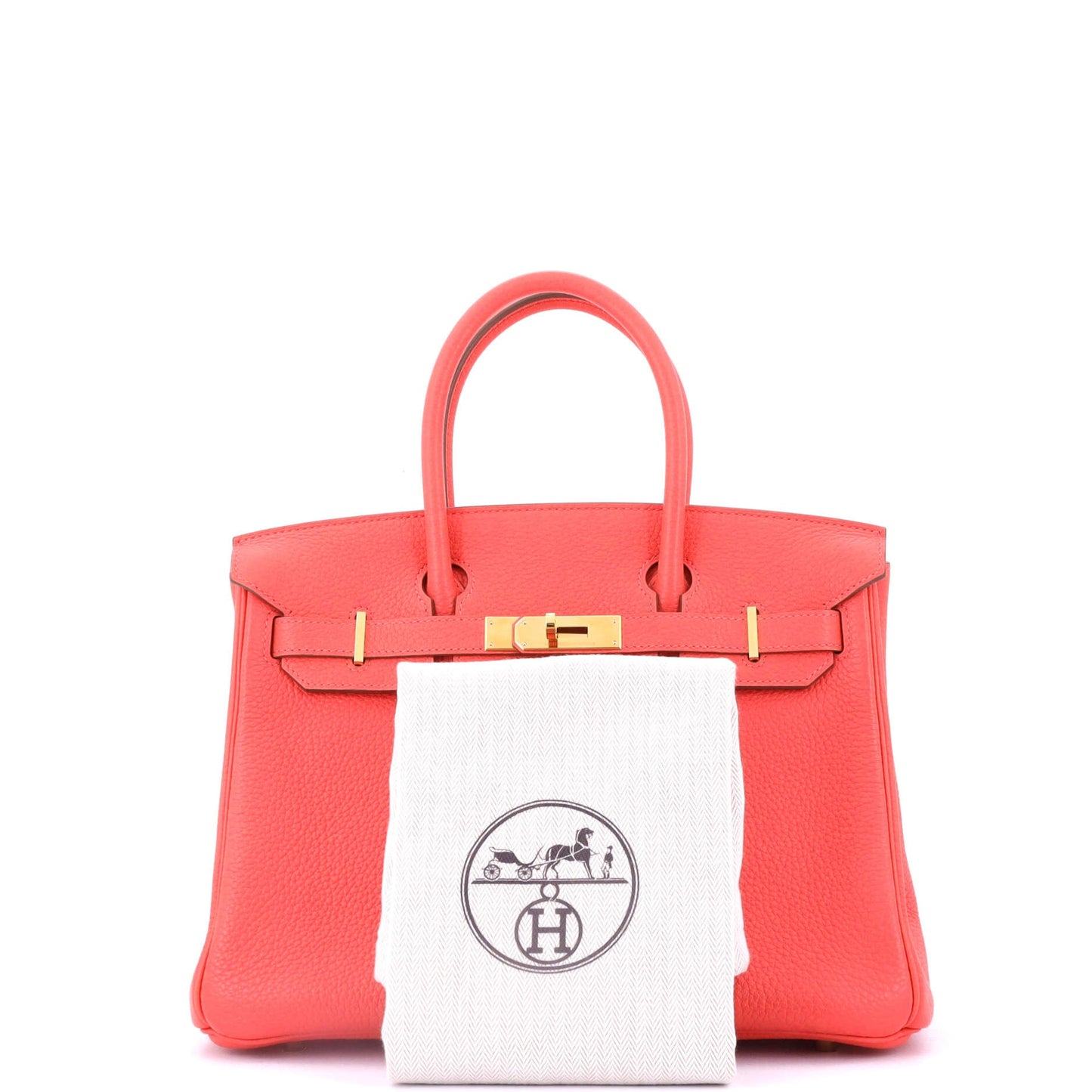 Birkin Handbag Rose Jaipur Clemence with Gold Hardware 30