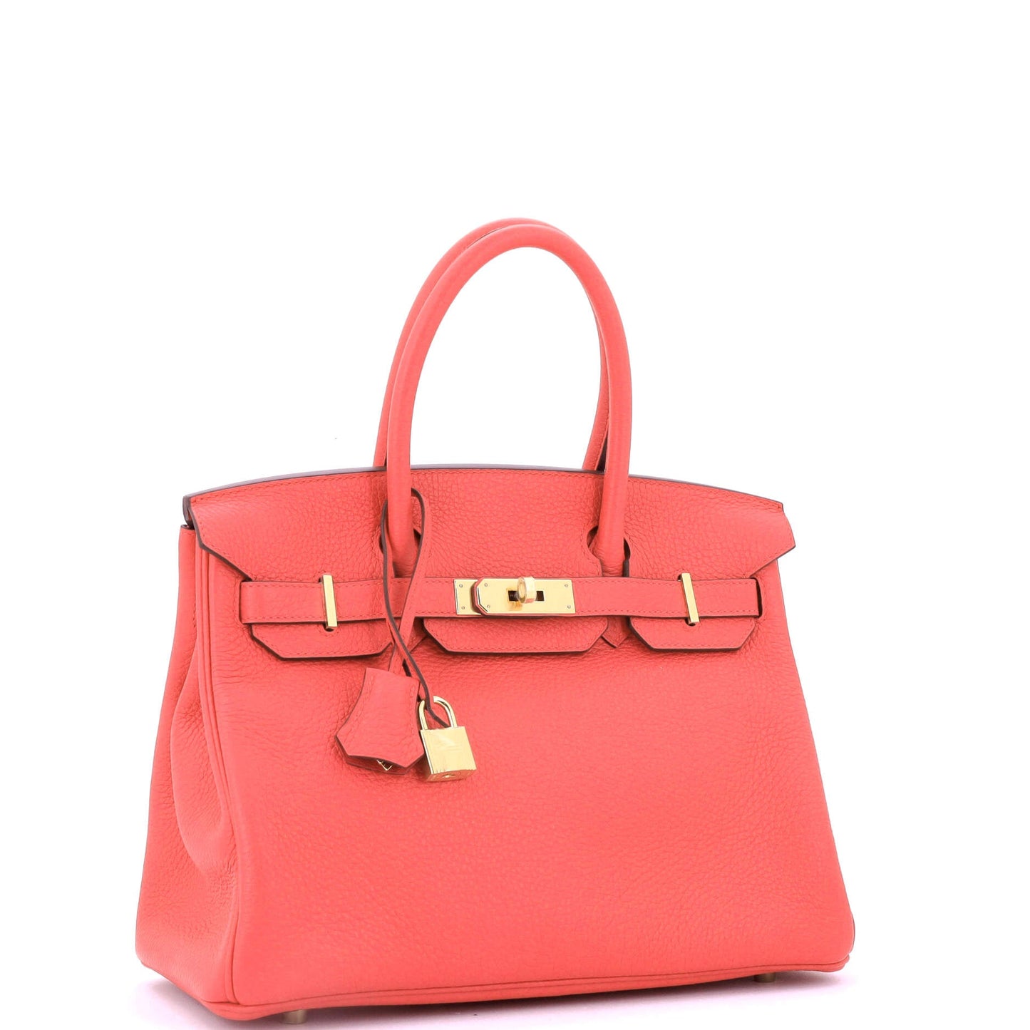 Birkin Handbag Rose Jaipur Clemence with Gold Hardware 30