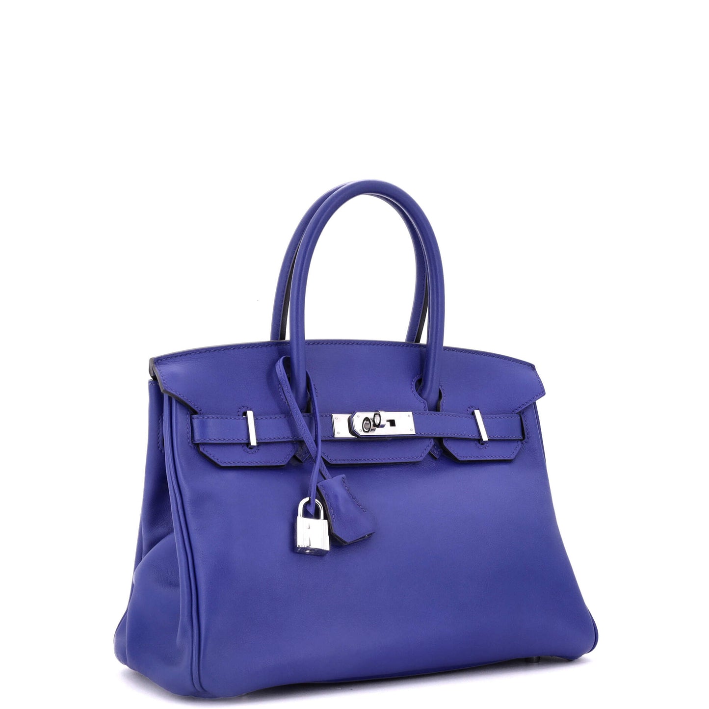 Birkin Handbag Bleu Electrique Swift with Palladium Hardware 30