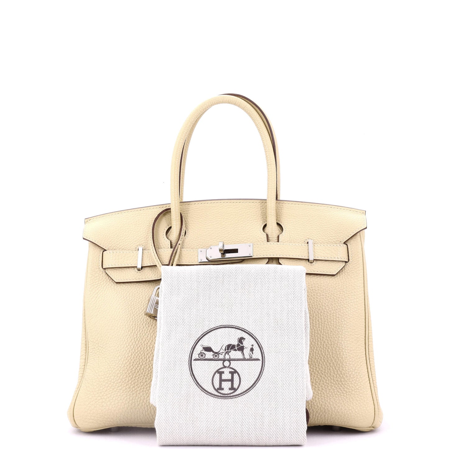 Birkin Handbag Light Togo with Palladium Hardware 30